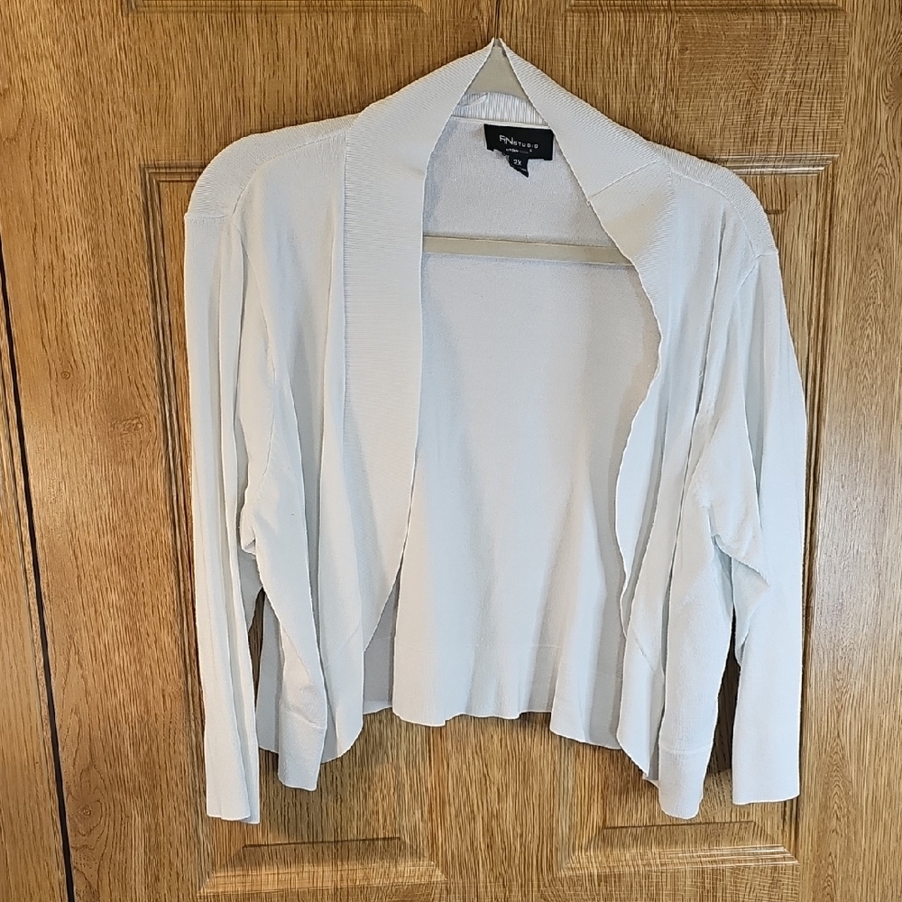 Ronni Nicole Cream Open Front Cardigan